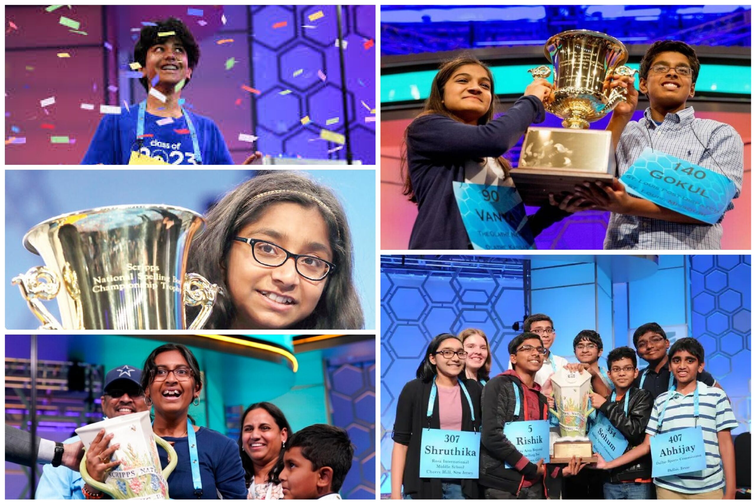 Indian-American Scripps Spelling Bee Winners
