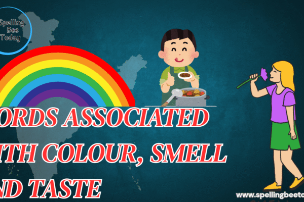 words associated with colour, smell and taste
