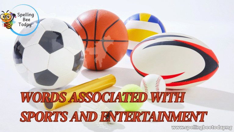 words associated with sports and entertainment