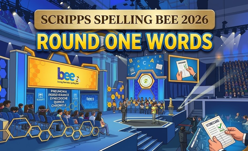 Scripps Spelling Bee 2026 - Round One Words - Spelling Bee Today NG